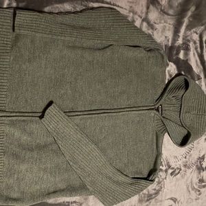 Koman Sport knit double zip hoodie with pockets